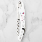 結婚式の引き出物 |ワインパーソナライズされたコルク抜き ソムリエナイフ (正面)