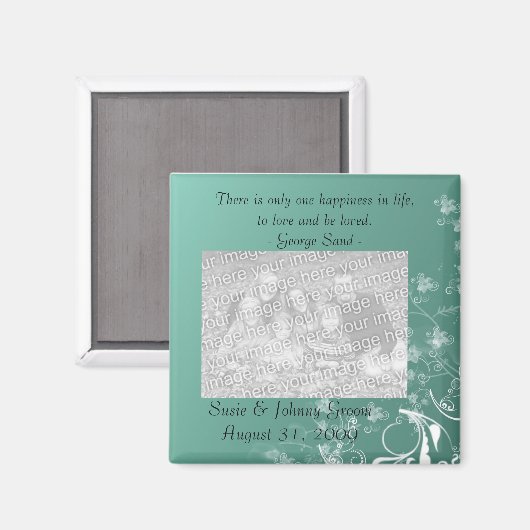結婚式の引出物写真マグネットテンプレート マグネット (正面/裏面)