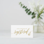 結婚式の引出物登録案内カード - ゴールド エンクロージャーカード (スタンド正面)