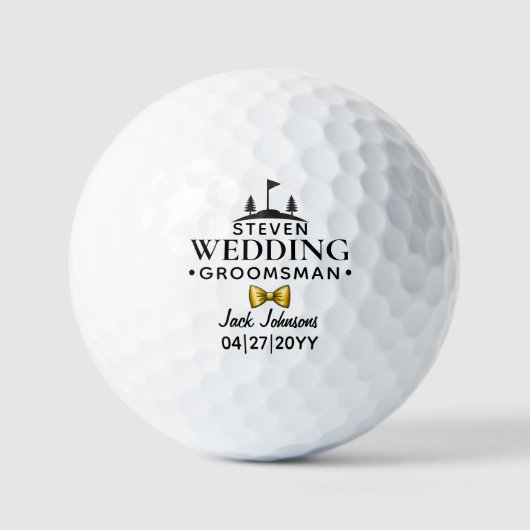 結婚式の引出物 ウェディングパーティー 男性ウェディングパーティー ゴルフボール (正面)