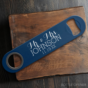 結婚式の引出物　ネイビーブルー　無地 スピード栓抜き