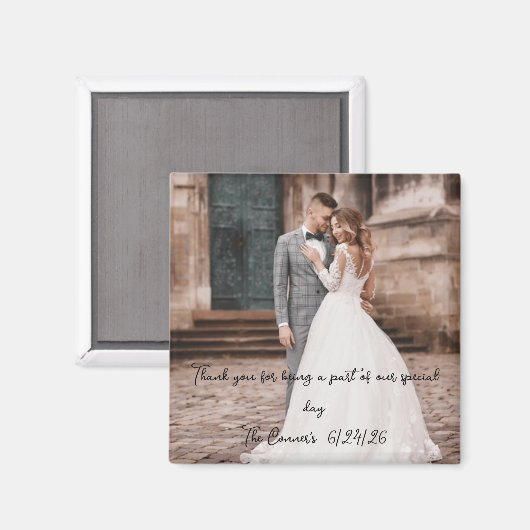 結婚式の引出物 マグネット (正面/裏面)