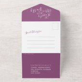 結婚式の後ずっと幸せに写真の桑QR オールインワン招待状 (外側)