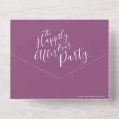 結婚式の後ずっと幸せに写真の桑QR オールインワン招待状 (裏面)