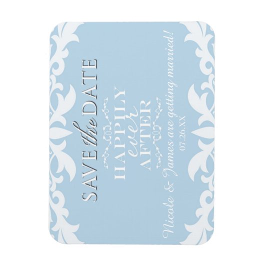 結婚式の後に幸せに日付磁石を保存 マグネット (縦)