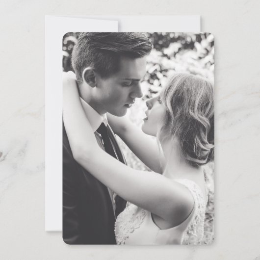 結婚式の後に強いダイヤモンドの水色を愛する 招待状 (裏面)