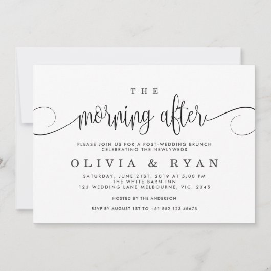 結婚式の後のブランチの招待状 招待状 (正面)