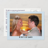 結婚式の後の受付パーティーの写真パーソナライズされた インビテーションポストカード (正面/裏面)