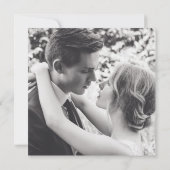 結婚式の後、青いアネモネは幸せにずっと続く 招待状 (裏面)