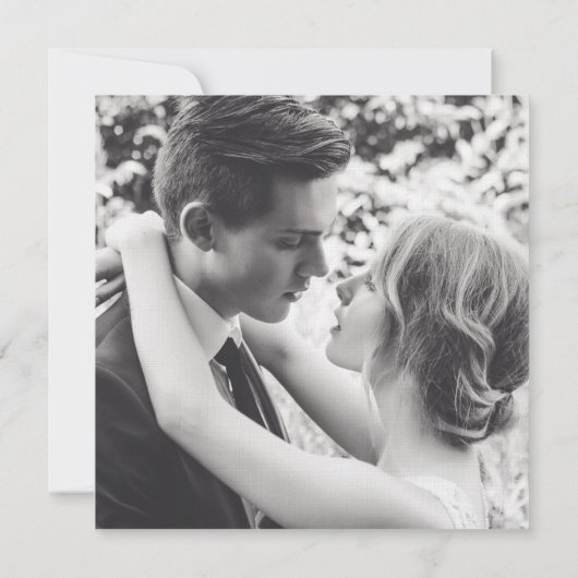 結婚式の後、青いアネモネは幸せにずっと続く 招待状 (裏面)