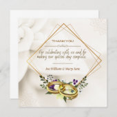 結婚式の御礼カードをありがとう サンキューカード (正面/裏面)