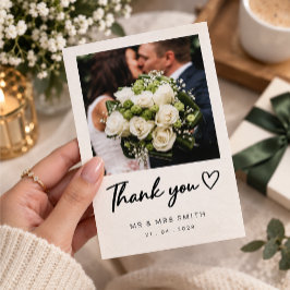 結婚式の御礼カード サンキューカード