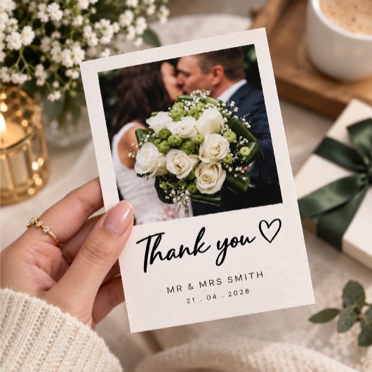 結婚式の御礼カード サンキューカード