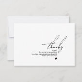 結婚式の御礼メッセージ カリグラフィースクリプトカード サンキューカード (正面)