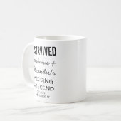 結婚式の思い出に残るユーモラスなギフト コーヒーマグカップ (正面左)