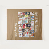 結婚式の思い出フォトコラージュ 🤵👰 私たちのお話 タペストリー (正面(横))