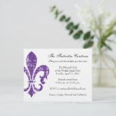 結婚式の情報カード|ニュー・オーリンズ|の紫色 エンクロージャーカード (スタンド正面)