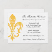 結婚式の情報カード|ニュー・オーリンズ|の金ゴールド エンクロージャーカード (正面/裏面)