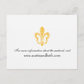 結婚式の情報カード|ニュー・オーリンズ|の金ゴールド エンクロージャーカード (裏面)