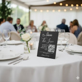 結婚式の愛をシェアするQRコード 台座サイン