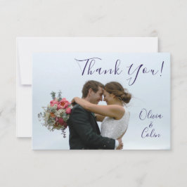 結婚式の感謝の気持ち 花嫁 花婿 フォト サンキューカード