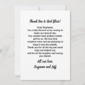 結婚式の感謝を伝える手書きフォトカード サンキューカード (裏面)