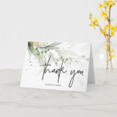 結婚式の感謝カード　エンゲージメントのお礼カード カード (黄色い花)