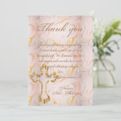 結婚式の感謝カード サンキューカード (スタンド正面)