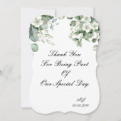 結婚式の感謝カード 招待状 (正面)