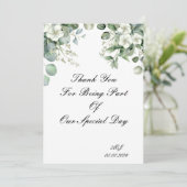 結婚式の感謝カード 招待状 (スタンド正面)