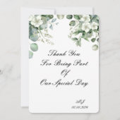 結婚式の感謝カード 招待状 (正面)