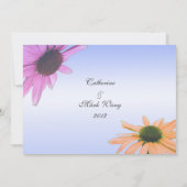 結婚式の承諾カード,デイジーの花 招待状 (裏面)