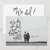 結婚式の抜け駆け発表と招待状 招待状 (正面/裏面)