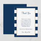 結婚式の披露宴のお礼状カード 招待状 (正面/裏面)