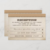 結婚式の披露宴のチケット エンクロージャーカード (正面/裏面)