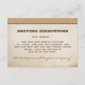 結婚式の披露宴のチケット エンクロージャーカード (裏面)