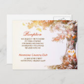 結婚式の披露宴のポストカード - カラフルな木 インビテーションポストカード (正面/裏面)