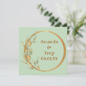 結婚式の披露宴のリハーサル ワイン エレガント 招待状 (スタンド正面)