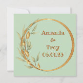 結婚式の披露宴のリハーサル ワイン エレガント 招待状 (正面)