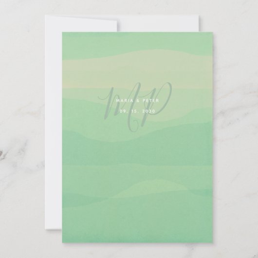 結婚式の披露宴の後ずっとユーカリ 招待状 (裏面)