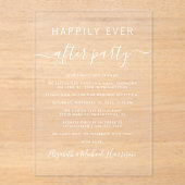 結婚式の披露宴の後ずっと楽しく アクリル招待状 (正面)