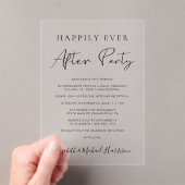 結婚式の披露宴の後ずっと楽しく アクリル招待状 (インサイチュ (ポータブル))