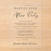 結婚式の披露宴の後ずっと楽しく アクリル招待状 (正面)