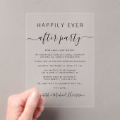 結婚式の披露宴の後ずっと楽しく アクリル招待状 (インサイチュ (ポータブル))