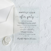 結婚式の披露宴の後ずっと楽しく アクリル招待状