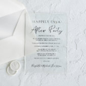 結婚式の披露宴の後ずっと楽しく アクリル招待状