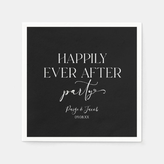 結婚式の披露宴の後ずっと楽しく スタンダードカクテルナプキン (正面)