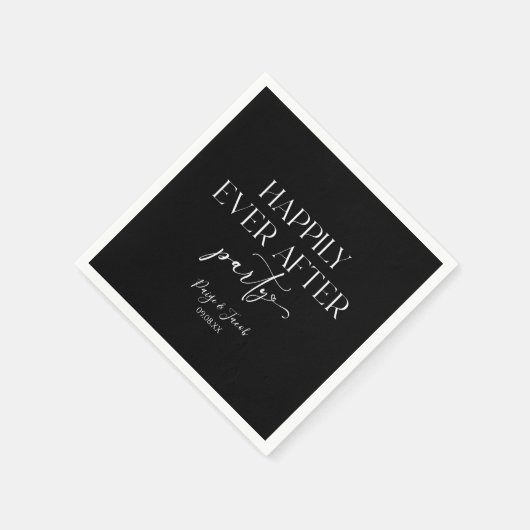 結婚式の披露宴の後ずっと楽しく スタンダードカクテルナプキン (角)