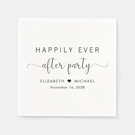結婚式の披露宴の後ずっと楽しく スタンダードカクテルナプキン (正面)