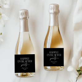 結婚式の披露宴の後ずっと楽しく スパークリングワインラベル
